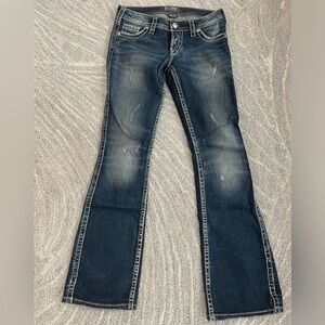 Vintage Y2K boot cut Silver Jeans Twisted style dark wash size 27